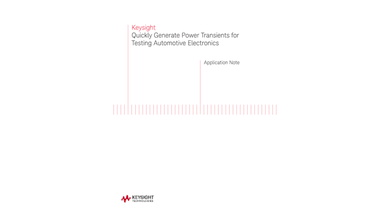 Power Transients for Testing Automotive Electronics